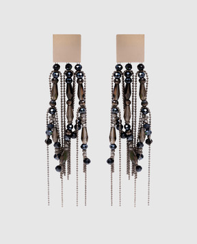 Peserico Gray earrings with a monil chain A35476C0CC613
