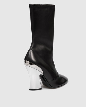 Givenchy Black leather ankle boots with logo BE6055E2EC