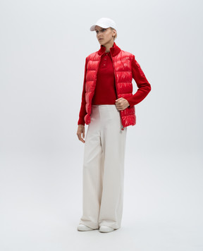 Moncler Red wool combination jacket with logo J20939B00013M1131