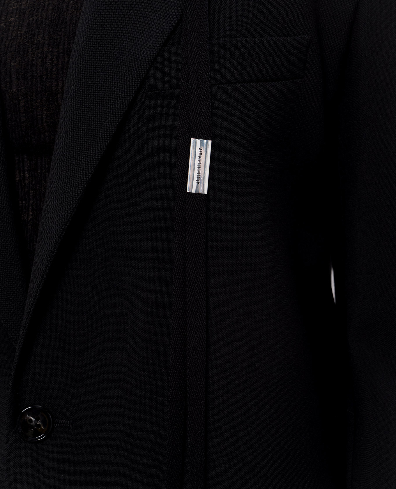 Elin black double-breasted wool jacket Ann Demeulemeester 5
