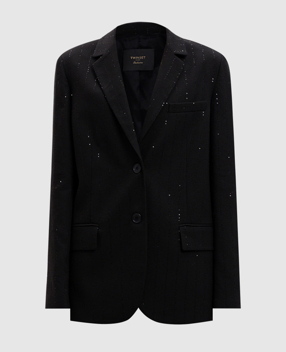 Black jacket with wool and sequins