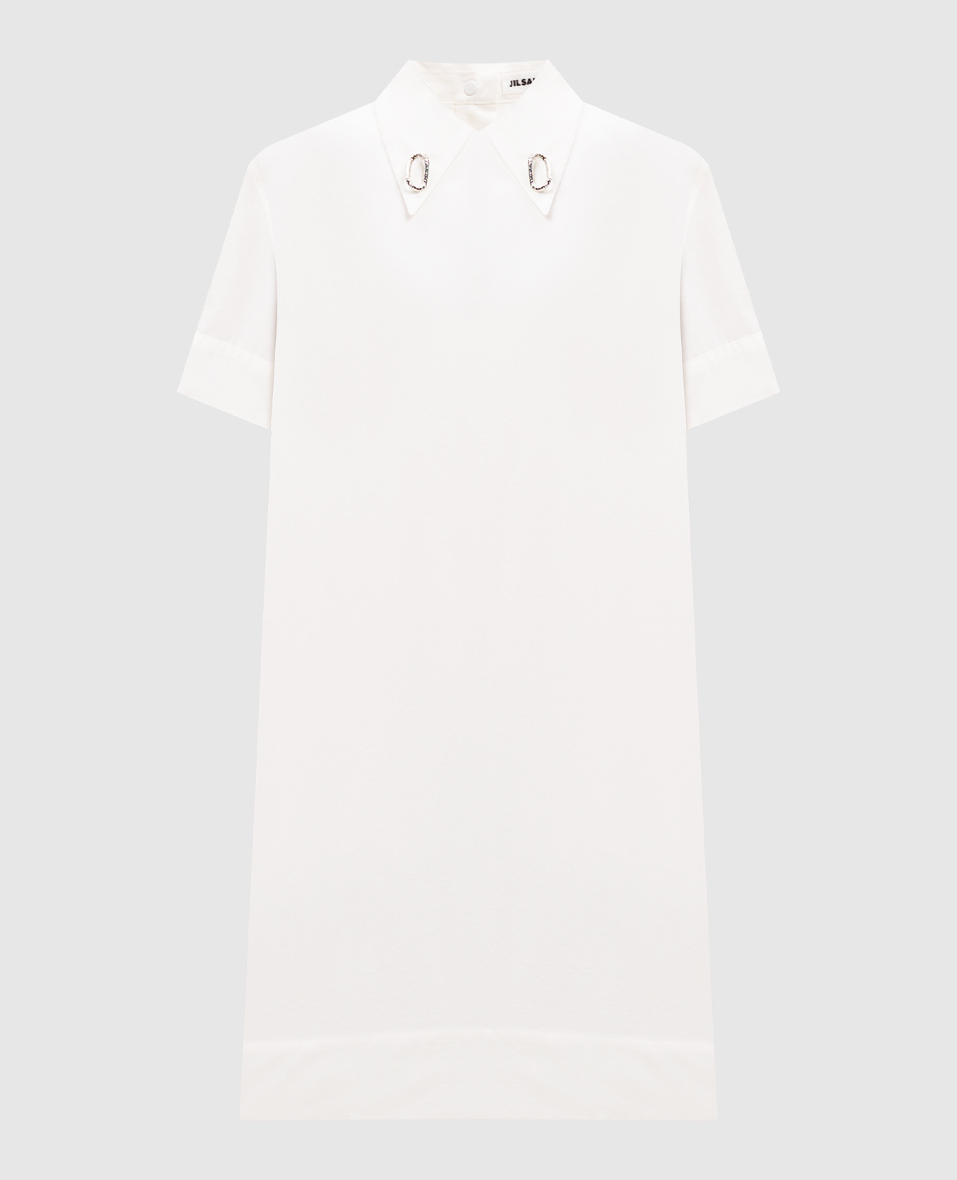 

White dress with metal decorative elements Jil Sander