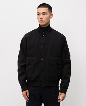 C.P. Company Black jacket with logo MOW003A006097A