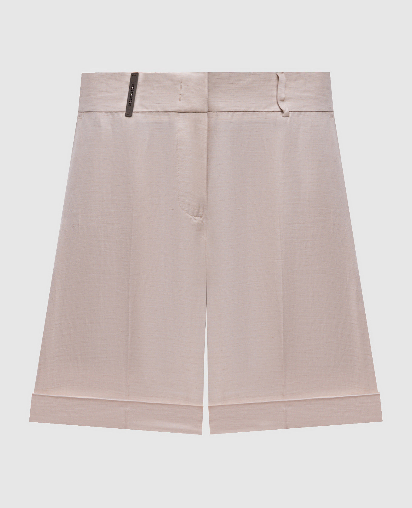 

Beige linen shorts with lapels Peserico