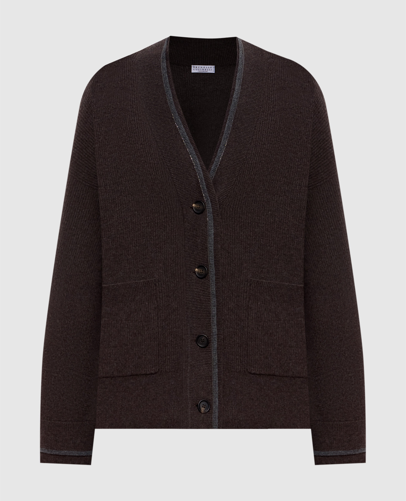 

Brown cardigan made of wool, cashmere and silk Brunello Cucinelli