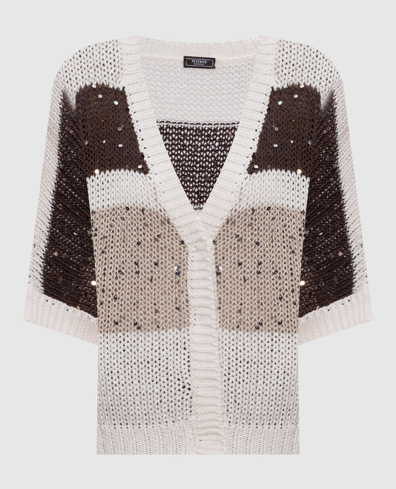 White cardigan with sequins Peserico