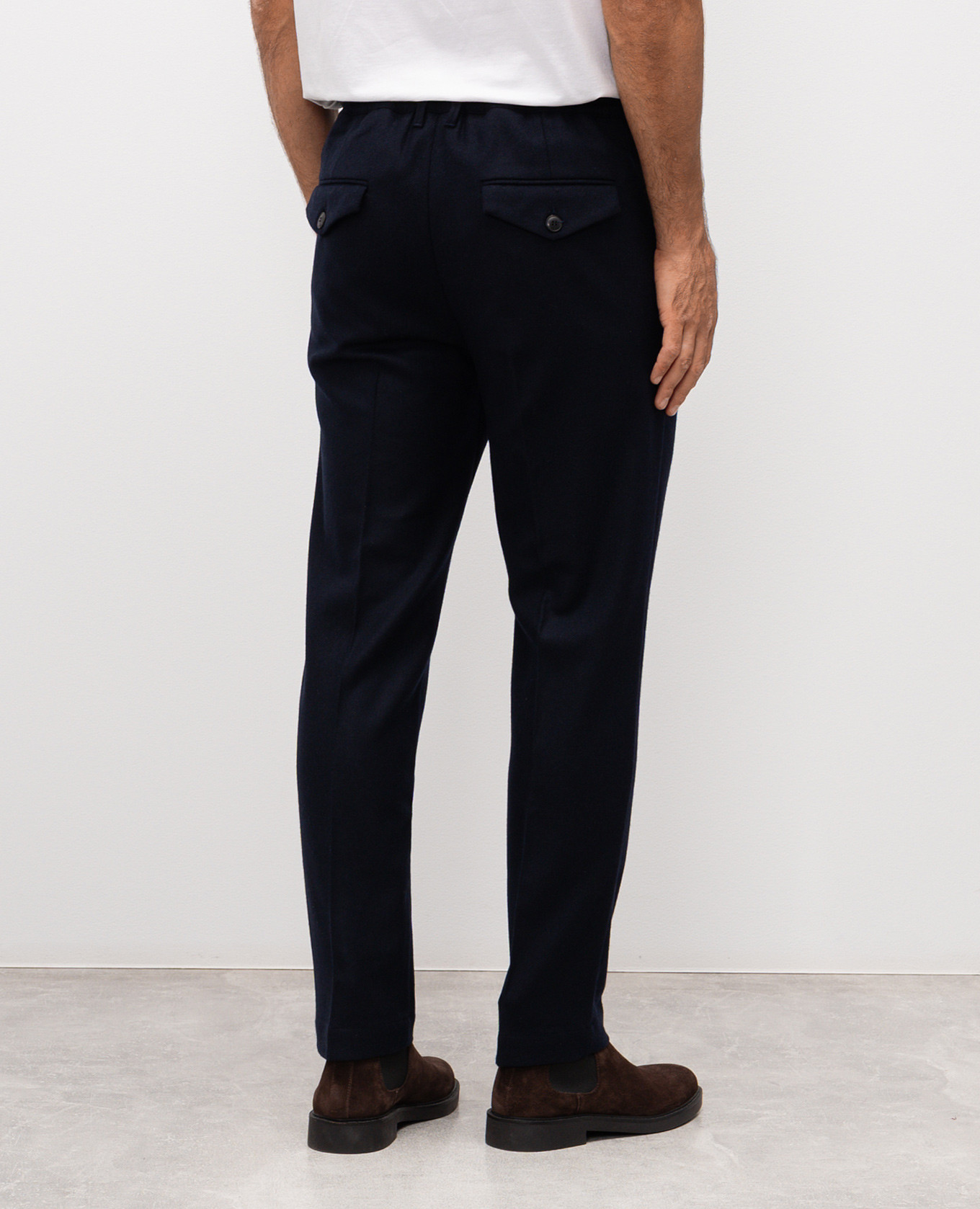 Blue wool and cashmere pants Cashmere&Whiskey 4