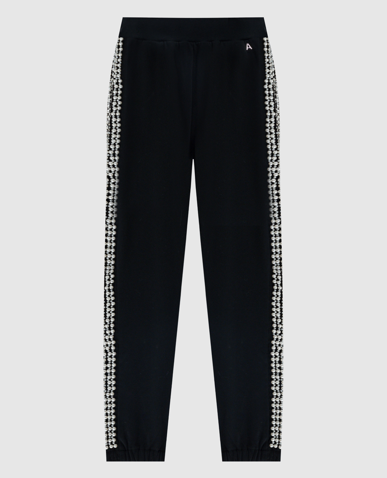 Black joggers with beads twinset actitude