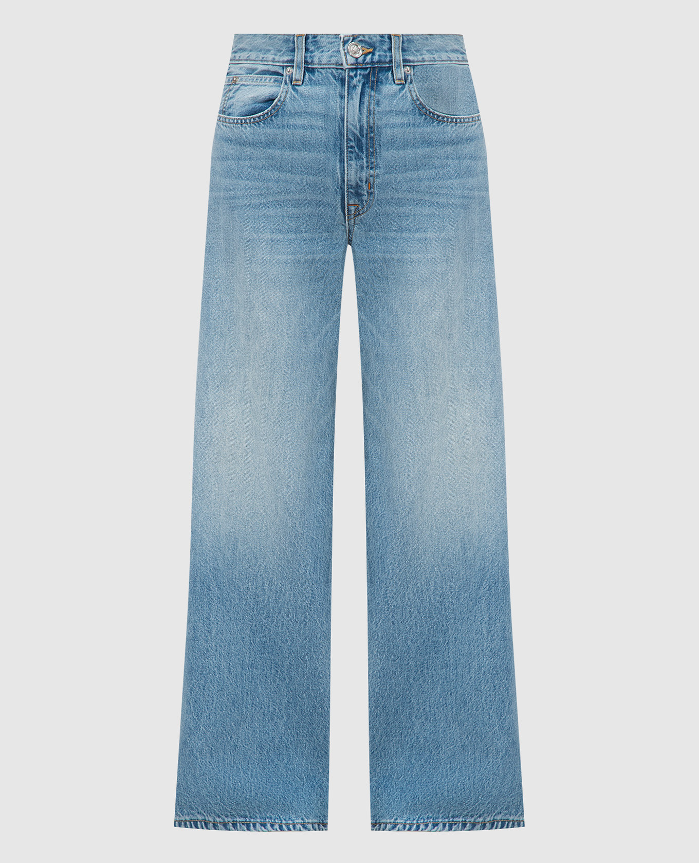 

Blue high-rise EVA jeans with a distressed effect SLVRLAKE, Light blue