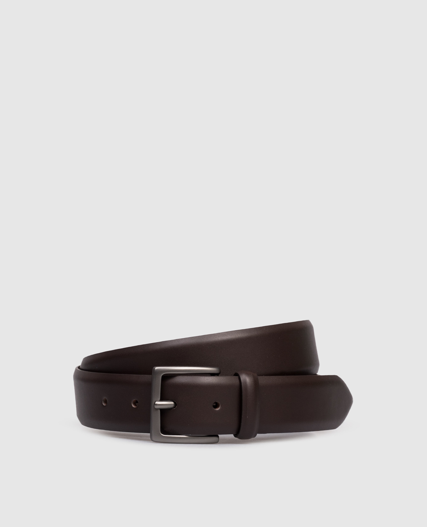 Brown glossy leather belt