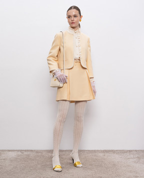 Valentino Beige wool and silk mini skirt 6B0RADF51CF