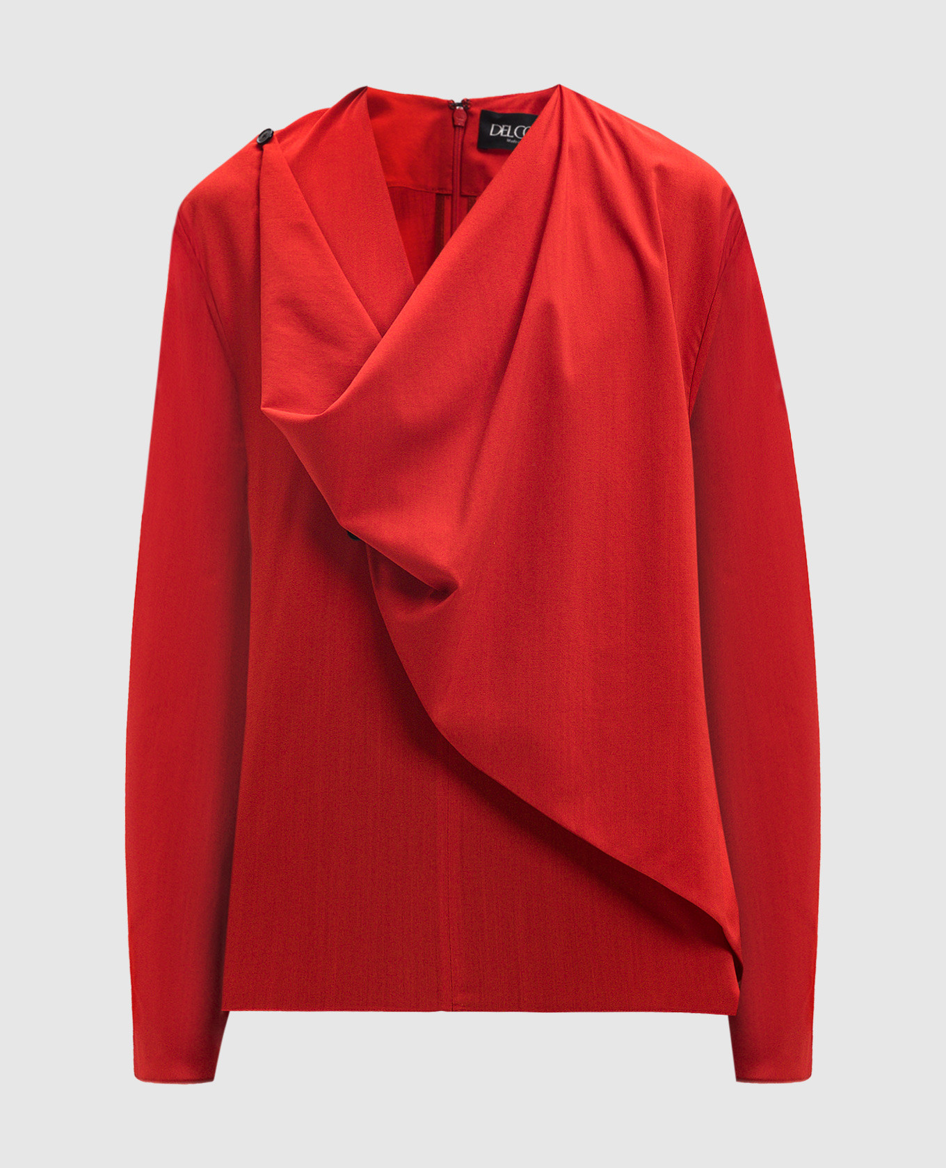 

Red blouse made of wool with drapery Del Core