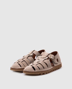 Canali Beige suede sandals RB00929681203