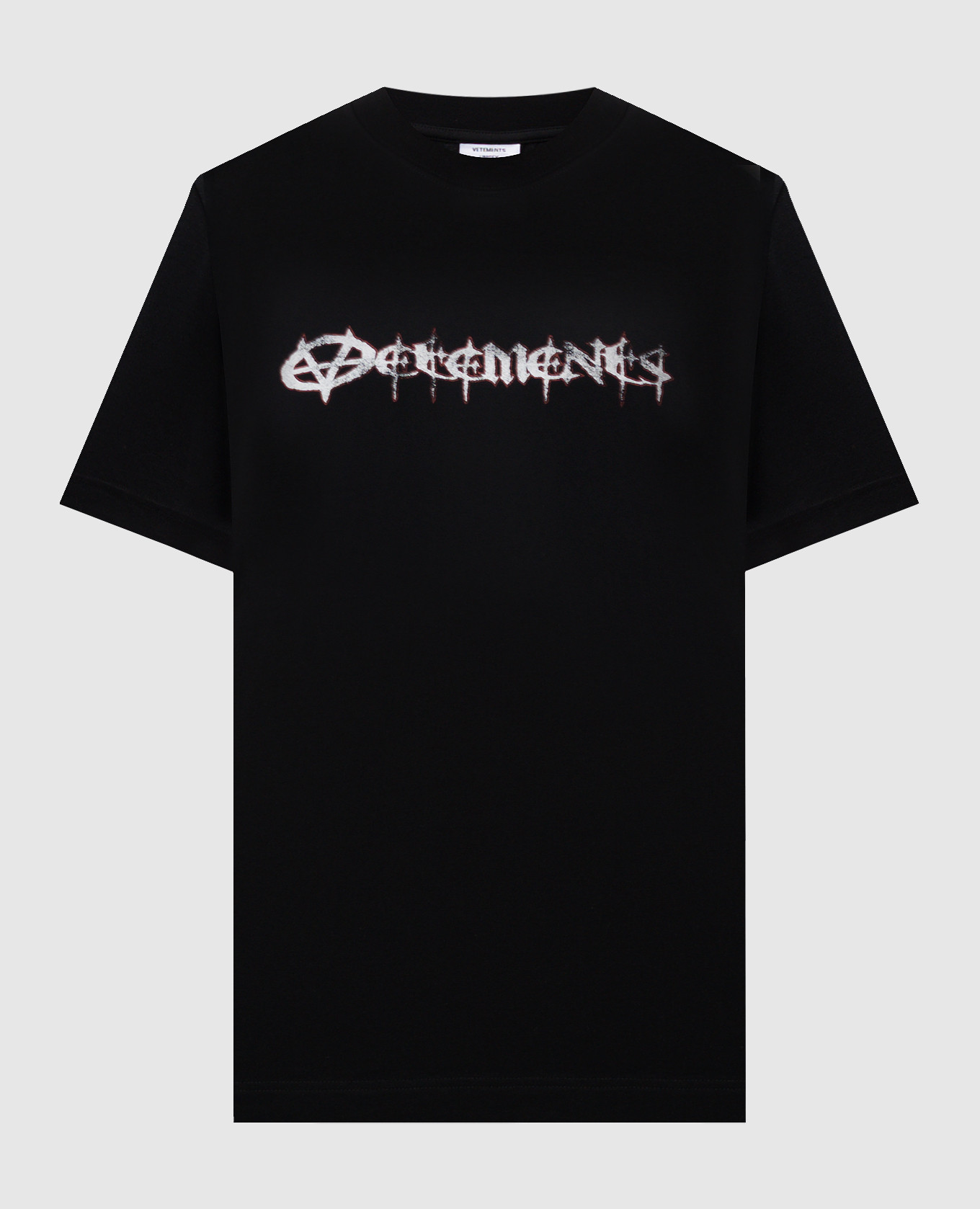 Black t-shirt with logo print Vetements