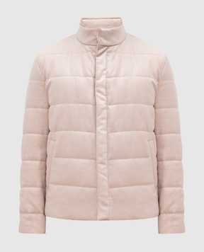 Kiton Beige logo wool and cashmere jacket UW1878V0411F