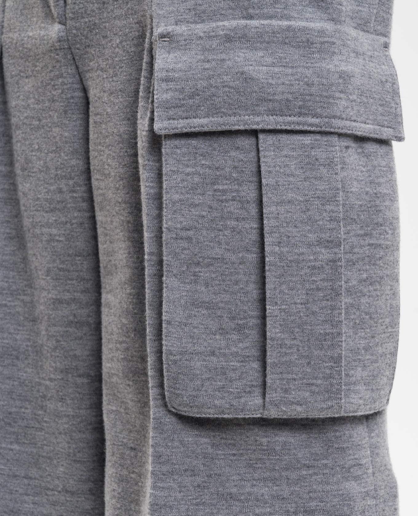 Grey melange wool bermuda shorts Balmain 5