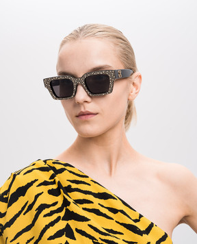 Off-White Virgil Gold Black Crystal Sunglasses OERI126C99PLA001