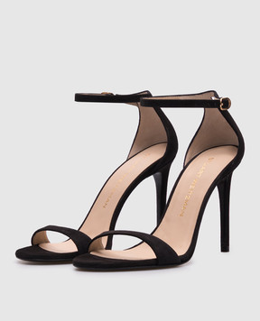 Stuart Weitzman Nudist II black suede sandals SJ993