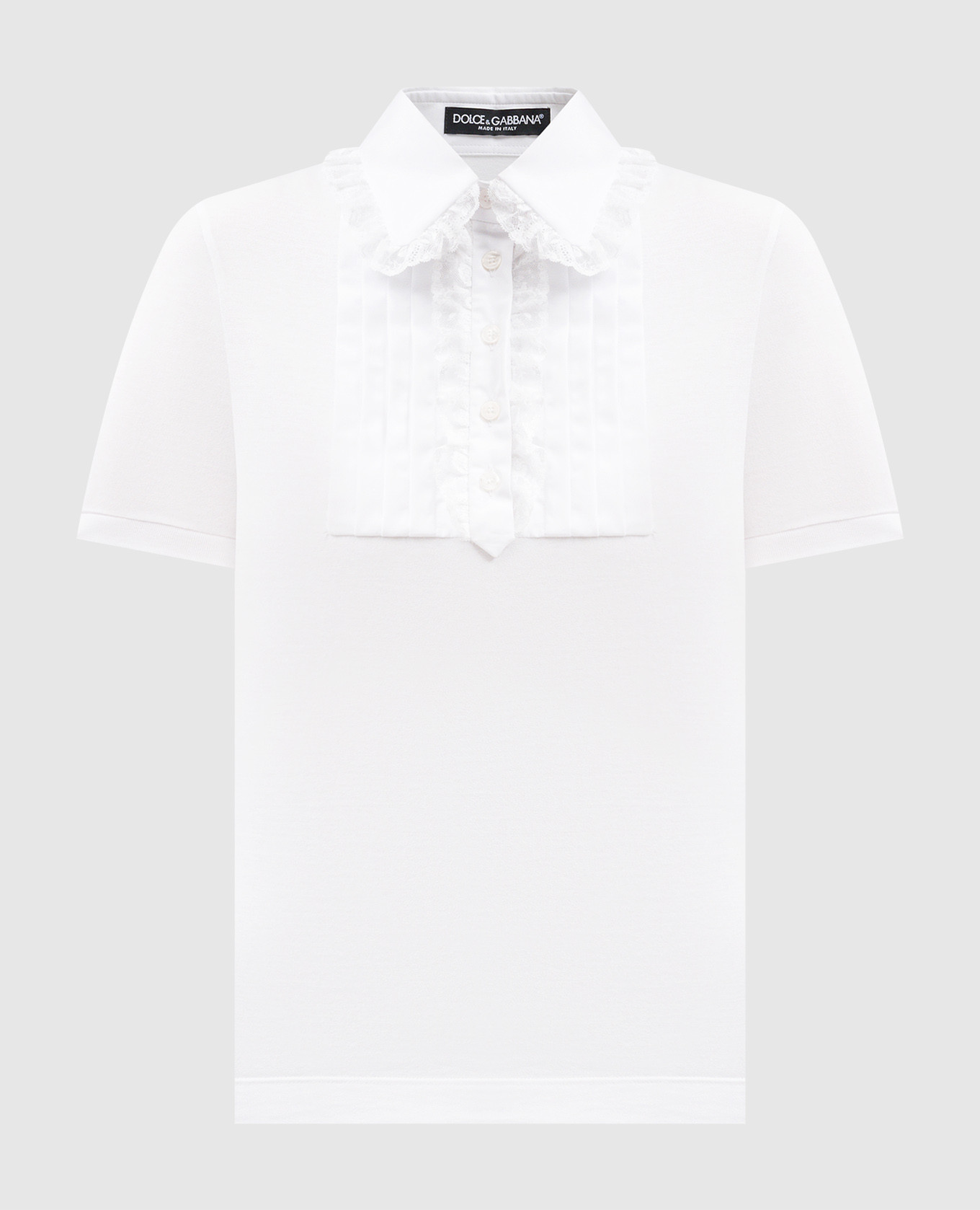 

White polo with lace Dolce&Gabbana