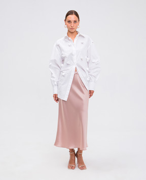Max Mara Sportmax White BISOUS blouse with appliqué BISOUS