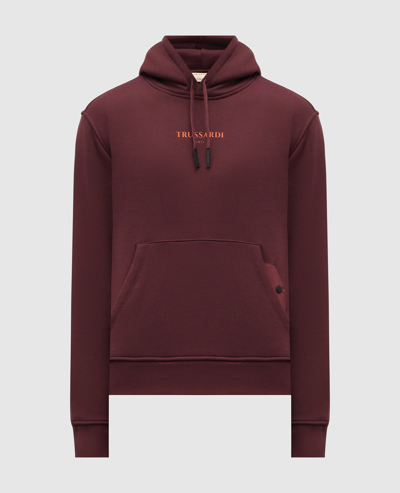 

Burgundy hoodie with textured logo Trussardi