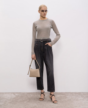 Brunello Cucinelli Gray jumper with lurex MMF849900