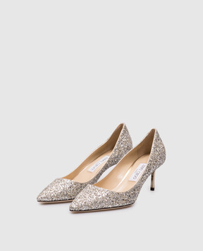 Jimmy Choo Romy silver glitter shoes ROMY60CGF