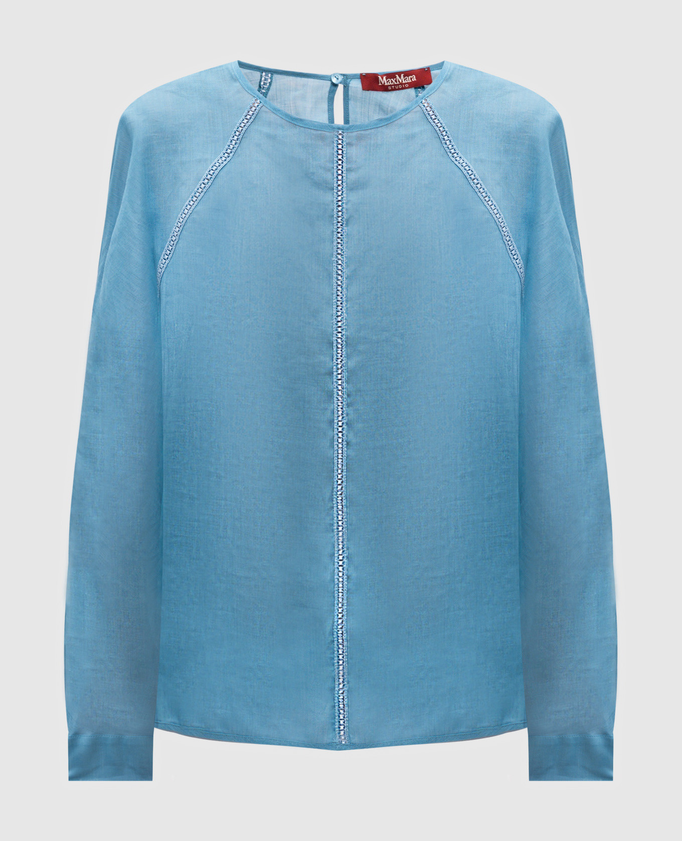 

EDILE blue blouse with frame Max Mara, Light blue