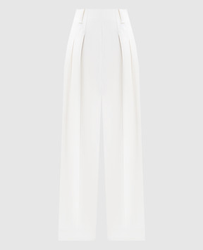 Victoria Beckham White high-rise wool pants 1325WTR006479A