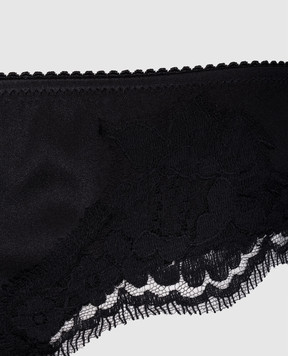 Dolce&Gabbana Black panties with silk and lace O2A02TONO13