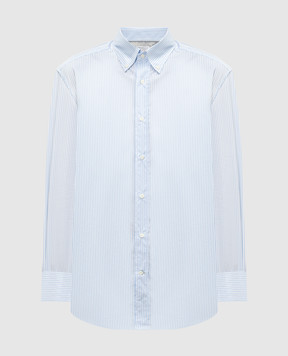 Brunello Cucinelli Blue striped shirt MF6981716