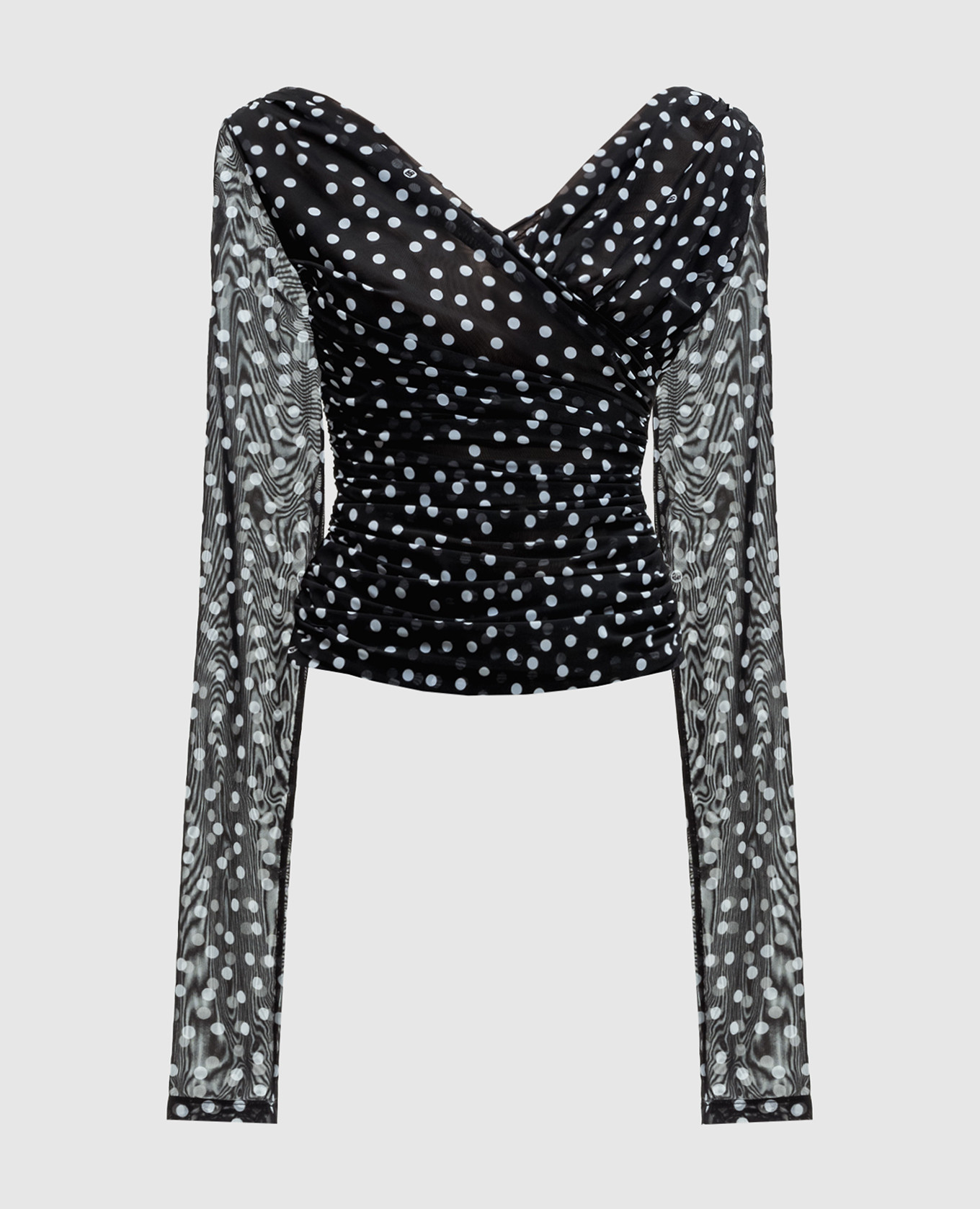

Black blouse with drapery in peas Dolce&Gabbana