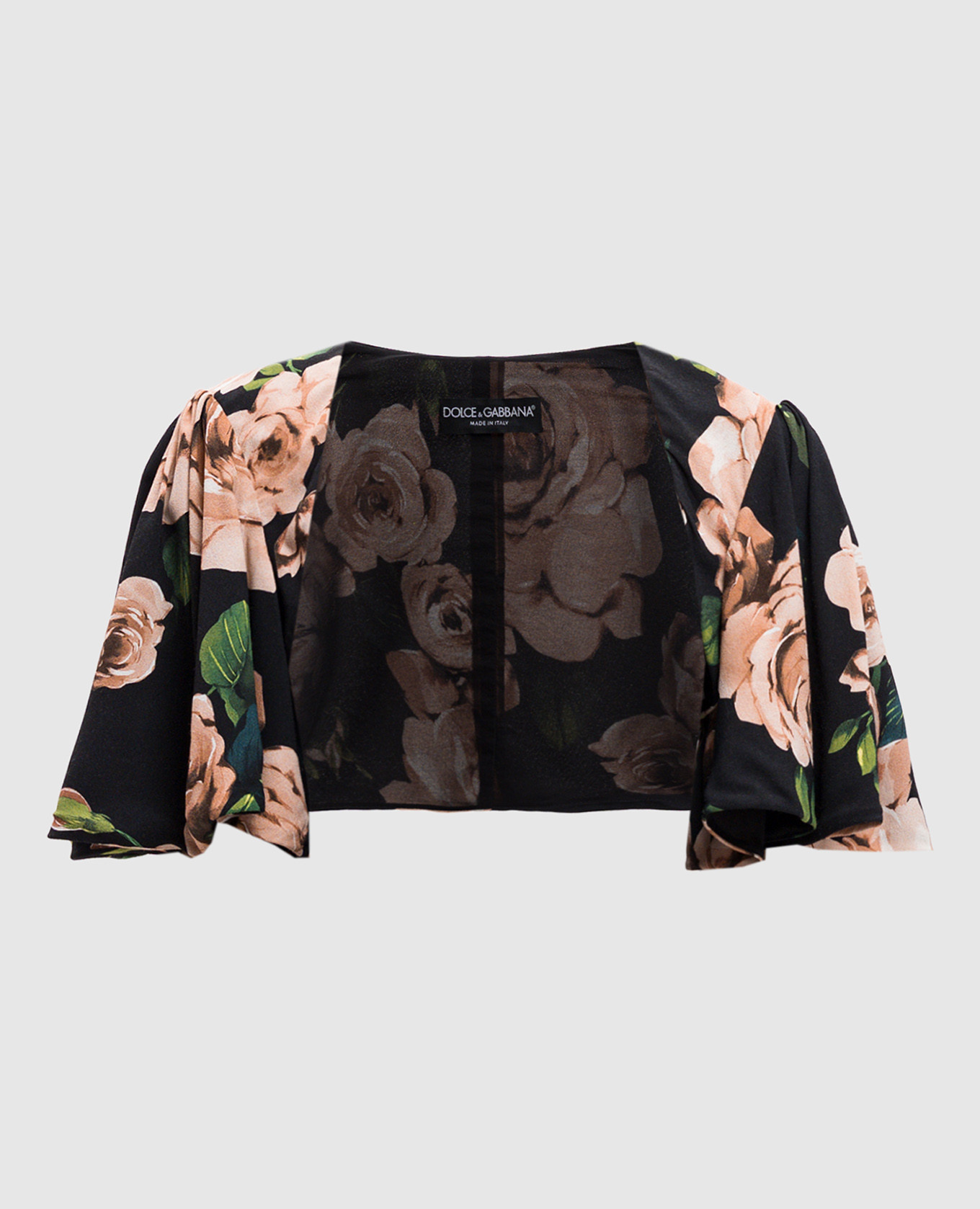 

Black bolero in floral print Dolce&Gabbana, Черный