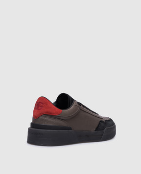 Dolce&Gabbana Brown leather sneakers from New Roma with logo CS2275AW290