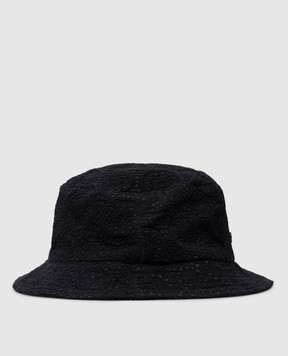 Vilebrequin Betty black panama with broderie embroidery BTTAV762