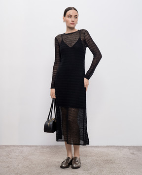 PROENZA SCHOULER Black openwork dress Miriam WL2537608KC136