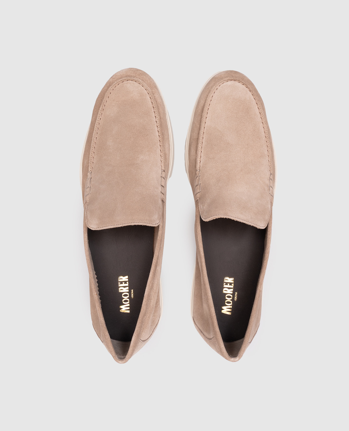 

CEZANNE beige suede loafers MooRER