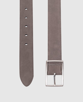 MooRER HOWARD gray nubuck belt HOWARDPN1