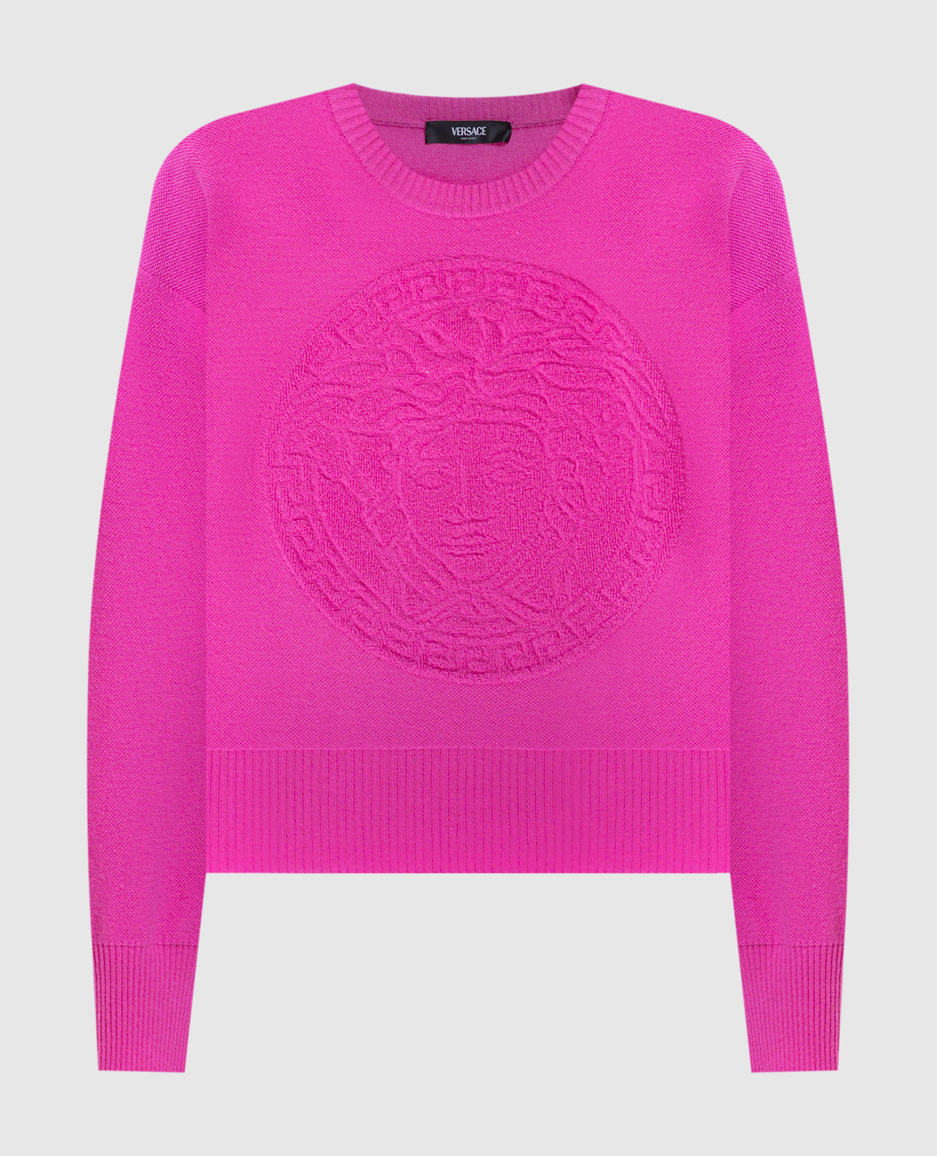 

Pink wool and cashmere jumper Versace