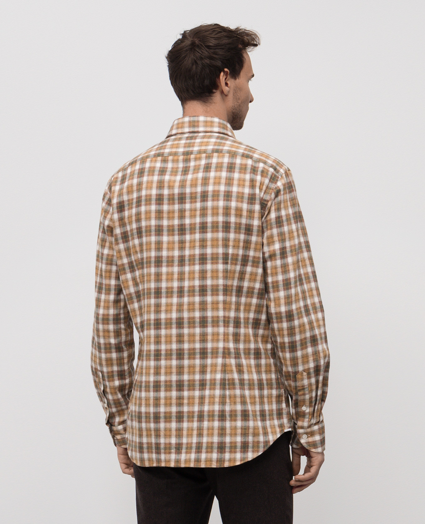 Beige checkered shirt Slowear 4