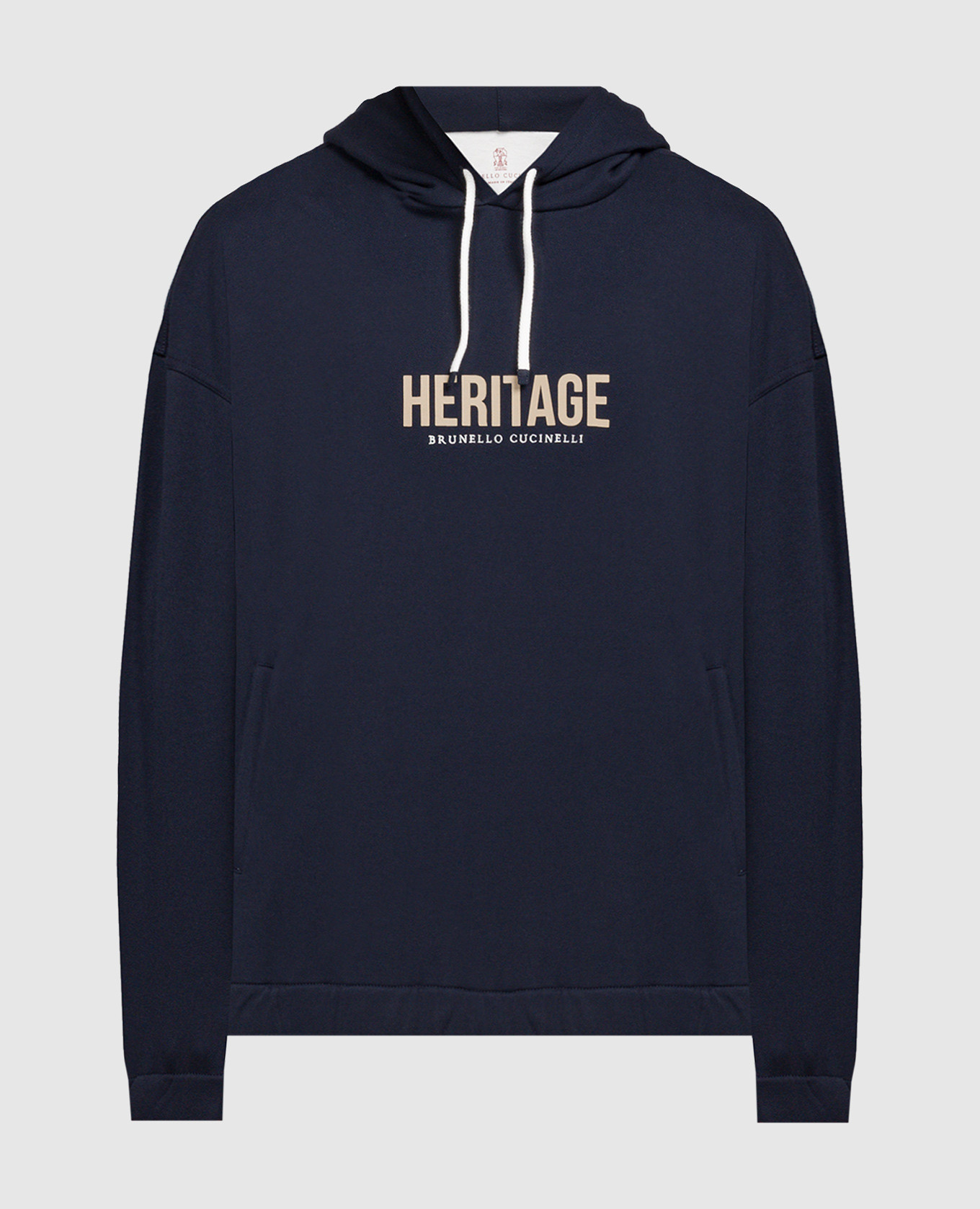 

Blue hoodie with logo Brunello Cucinelli