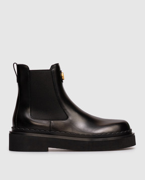 Valentino Black leather chelsea boots Vlogo 7W2S0ME7BEK