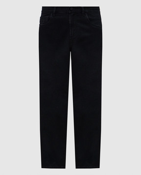 Scissor Scriptor Jeans COSTANTINO neri con ricami e patch logo COSTANTINOT0215068