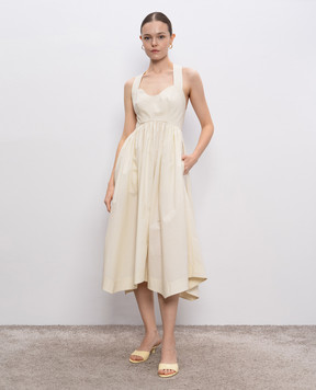 Philosophy di Lorenzo Serafini Beige dress with an open back A04312127