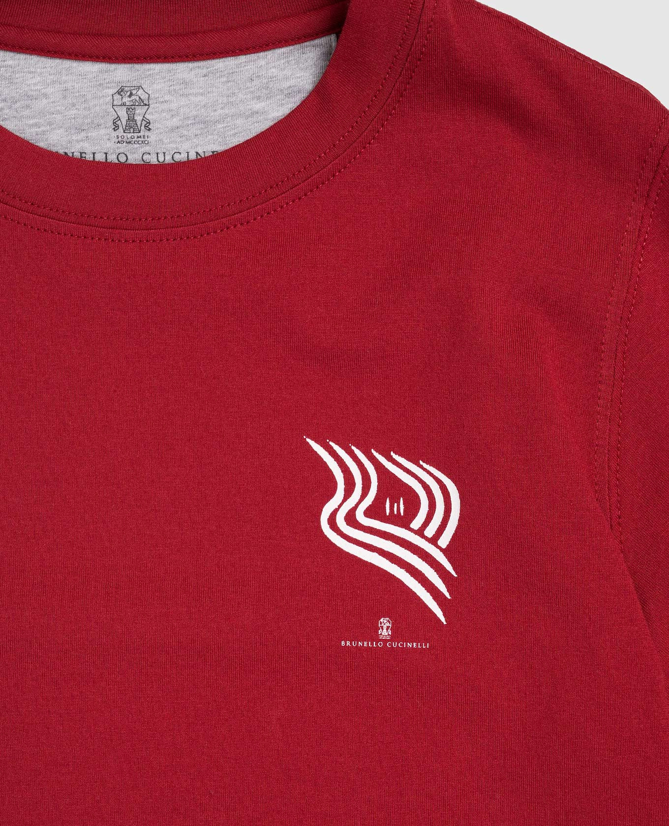 

Children's red T-shirt with print Brunello Cucinelli