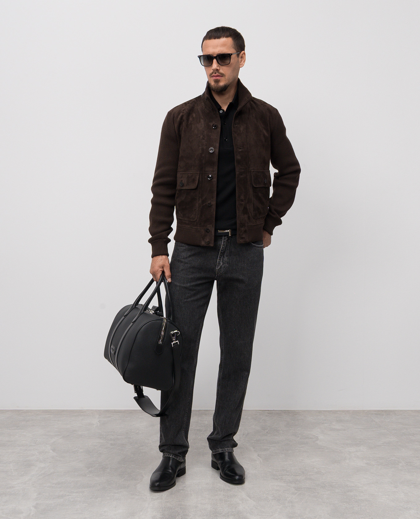 

Black wool polo shirt Tom Ford