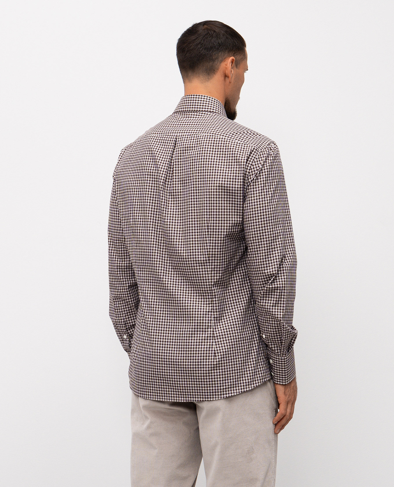 

Brown checkered shirt Brunello Cucinelli