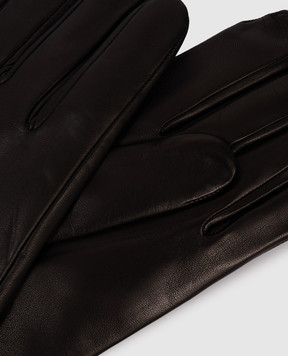 Babe Pay Pls Black leather gloves with slit BASIC