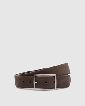 MooRER HOWARD brown nubuck belt HOWARDPN1