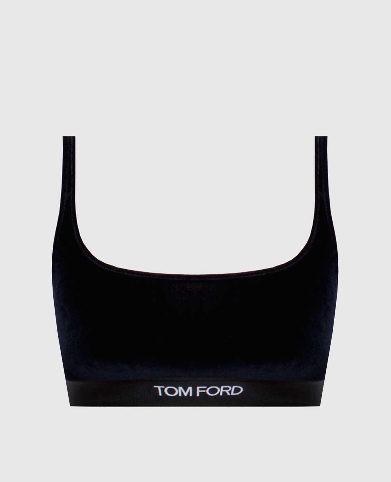 

Blue velor top with logo Tom Ford